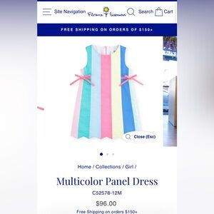 Florence Eiseman Pastel Panel Dress in Pink, Blue, Green, Yellow spring dress